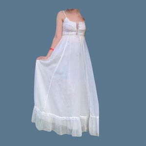 White lace corset dress